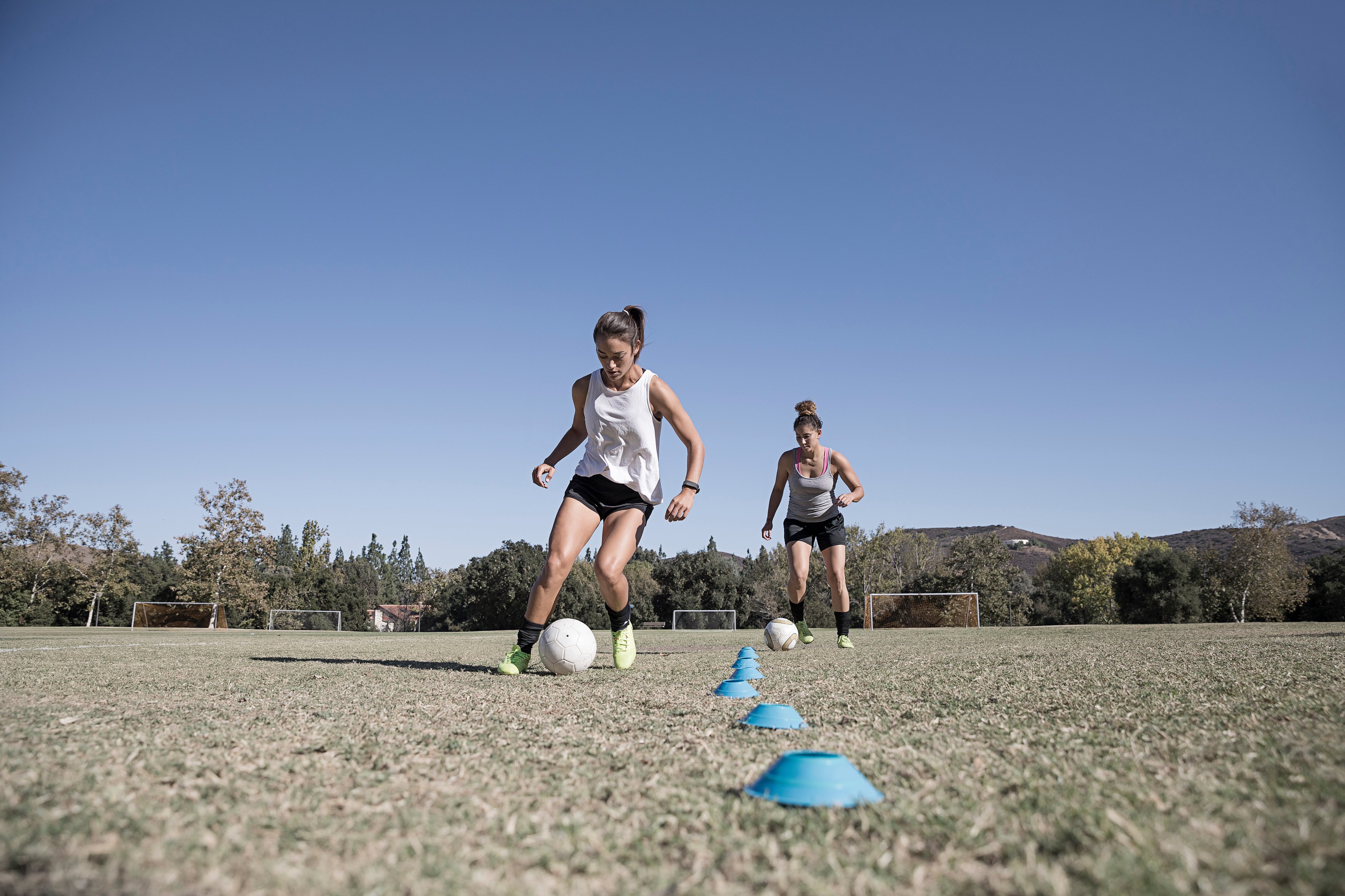 Stock Women Footballers