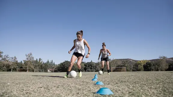 Stock Women Footballers
